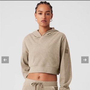 Alo Yoga The Muse Hoodie in Gravel Heather